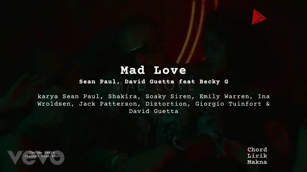 Chord Mad Love · Sean Paul, David Guetta feat Becky G