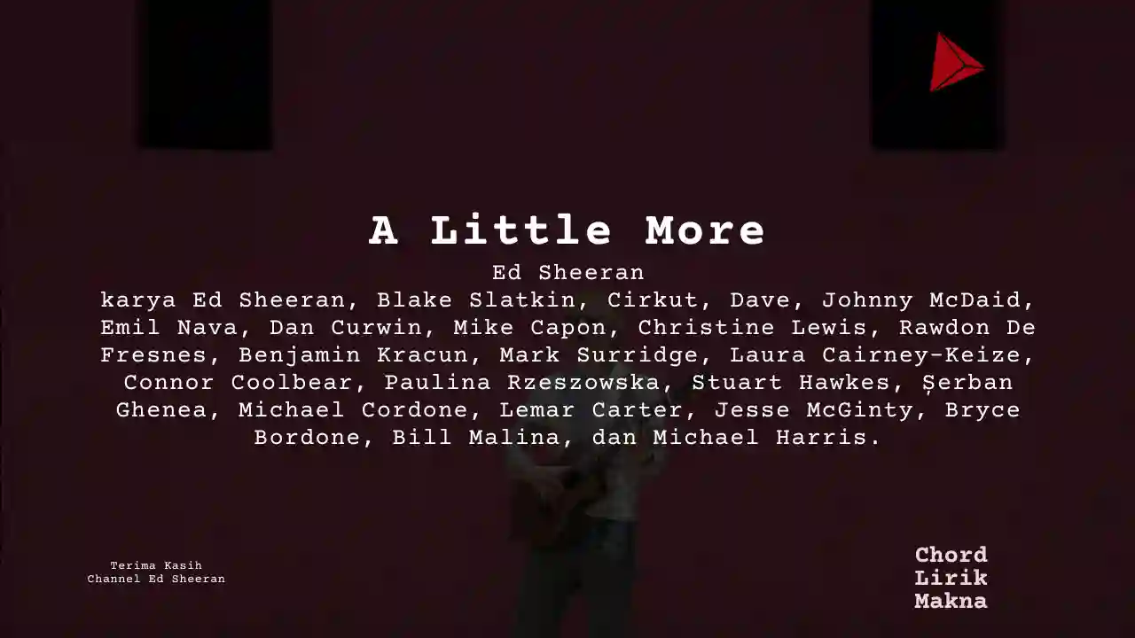 Lirik A Little More · Ed Sheeran, Chord Gampang & Makna Lagu Lengkap